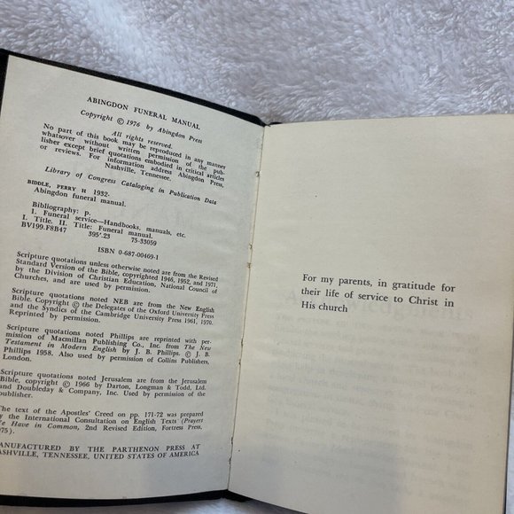 Abingdon Funeral‎ Manual Perry H Biddle Jr - Picture 8 of 12